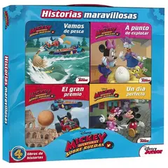 DISNEY - Mickey Aventuras sobre ruedas, historias maravillosas 4 libritos