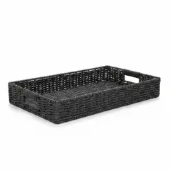 WAYU - Bandeja Rattán Negro 50cm Decoración Parrilla