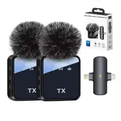 GENERICO - Pack De 2 Microfono Inalámbrico Para Celular