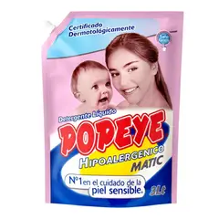 POPEYE - Detergente Líquido Hipolergénico 3 lts