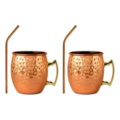 SHOP EHOME BAG - SET 2 VASOS COBRE CUINER MOSCOW MULE 500 ML PARA CÓCTEL