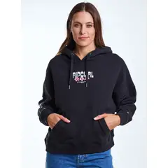 RIP CURL - Poleron Canguro Llico Negro Mujer