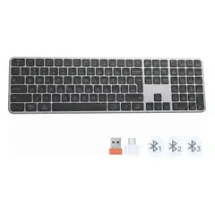 MEETION - Teclado Inalambrico Numerico para Mac iKey K230 Negro