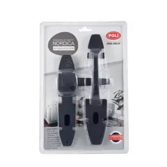 POLI - Cerradura Embutida Nordica Oval B60 Acceso Principal Con Tirador