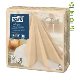 TORK - SERVILLETA LINSTYLE CREMA - 1 PAQUETES DE 50 UNIDADES