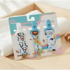 GENERICO - Portachupete de tela bebe pack 3 unidades niño