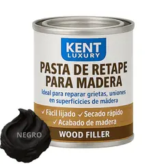 KENT - PASTA DE RETAPE PARA MADERA - 200 gramos - NEGRO