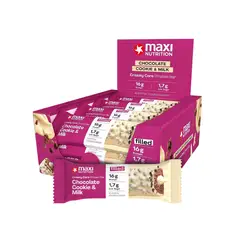 SUPLETECH - Caja Protein Bar Creamy Core 12 Unid Chocolate Cookies - Maxi Nutrition