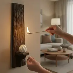 VILLA ALEGRE NATIVO - Candelabro de pared en madera