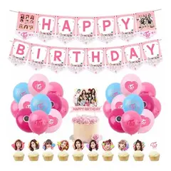 GENERICO - Kit Globos Cumpleaños Diseño Twice K-pop Calidad