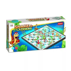 GENERICO - JUEGO DE MESA FAMILIAR ESCALERAS Y SERPIENTES MAGNETICO PARA NIÑOS
