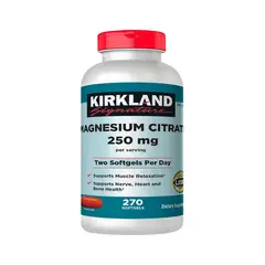 KIRKLAND - Magnesium Citrate 250mg 270 Softgels -