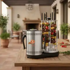 RAFF - Parrilla Spiedo Eléctrico Vertical Raf 6 Espadas Anticuchos