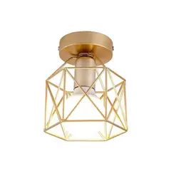 ANENG - Lamparas De Techo Soporte 1 Luz E27 Diseño de Jaula de Aves (no Incluidas Bombillas)