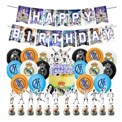 GENERICO - Kit Cotillon Real Madrid Cumpleaños