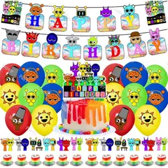GENERICO - Kit Cotillon Diseño Sprunki Fiestas Cumpleaños Niños