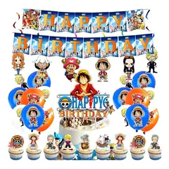 GENERICO - Kit Globos Cumpleaños Luffy One Piece Decoracion
