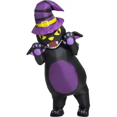 KUANGYE - Disfraz Inflable De Gato Negro Para Fiesta De Halloween Para Adultos