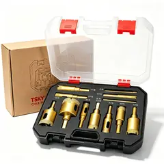 TSKY CHILE SHOPPING - Set 12 Brocas Ceramica Porcelanato Diamantada 6mm A 35mm Sierra Copa Vidrio Marmol Maleta Pano