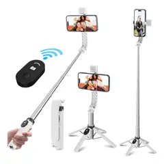 KOKILA - Trípode 2 En 1 Palo Selfie Super Largo 140cm Rotación 360°