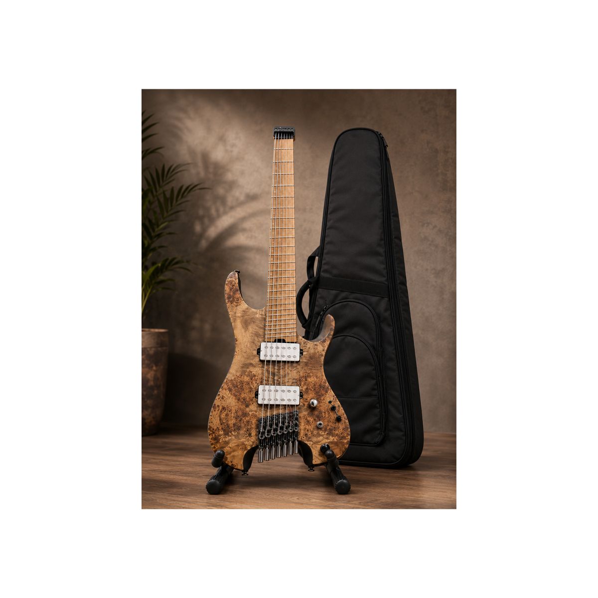 IBANEZ - Guitarra Eléctrica Ibanez QX527PB de 7 Cuerdas con Cuerpo de Nyatoh y Bolsa