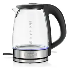 THOMAS - Hervidor TH-4725V 1.7 Litros Vidrio Inox/Negro