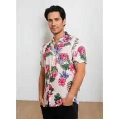LIKE SHOP - Camisa Guayabera Manga Corta Fashion Hombre Diseño Botones 0092