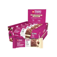 SUPLETECH - Caja Protein Bar Creamy Core 12 Unid Dark Chocolate Coconut - Maxi Nutrition