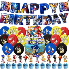 GENERICO - Kit Cotillón Diseño Sonic 3 Shadow Tails Knuckles Calidad