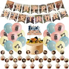 GENERICO - Kit Cotillon Ateez Kpop Decoración Cotillon Cumpleaños