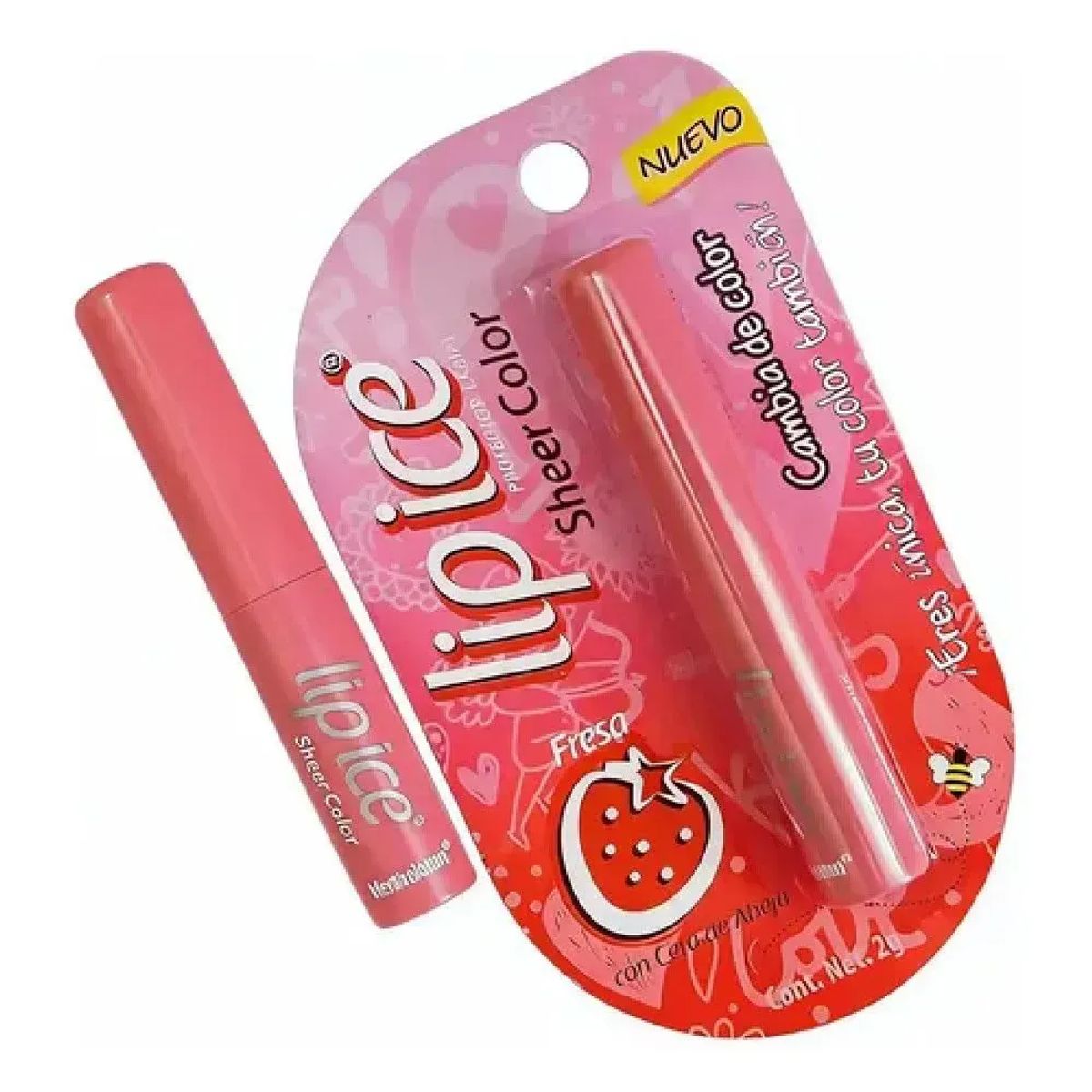 LIP ICE - Protector Labial Lip Ice Sheer Color Fresa Cambia Color 2g