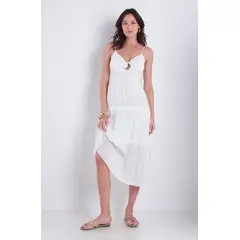 WADOS - VESTIDO SIN MANGA CON APLICACION EN BUSTO ESCOTE V