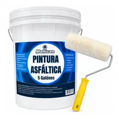 MOHICAN - Kit Pintura Asfáltica Impermeabilizante 5gl + Rodillo 18cm