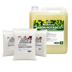 MOHICAN - Kit Jabón Potásico c/Neem 5lts + Tierra Diatomeas 1,2kg