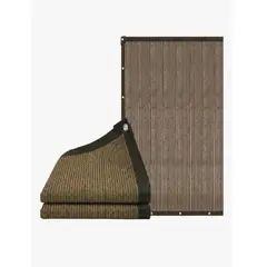 GENERICO - Toldo Terraza Sombreadora Rectangular Malla Jardin color cafe