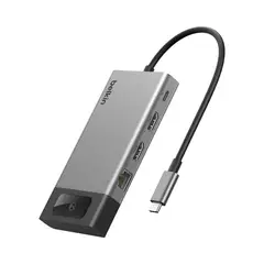 BELKIN - Hub USB-C de 8 puertos con Ethernet gris espacial