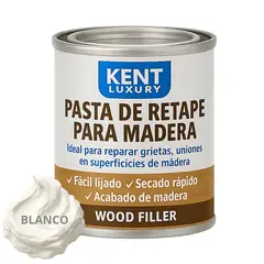 KENT - PASTA DE RETAPE PARA MADERA - 200 gramos - BLANCO