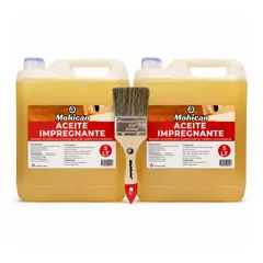 MOHICAN - Kit 2x Aceite Impregnante Bidón 5lts + Brocha 2 1/2"