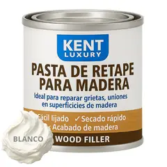 KENT - PASTA DE RETAPE PARA MADERA - 450 gramos - BLANCO