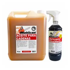 MOHICAN - Kit Aceite Cadena Motosierra 5lt + Lubricante Antioxidante 1lt