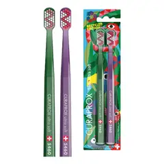 GENERICO - Pack Duo Cepillos De Dientes Curaprox Recycled Edition 5460 Verde