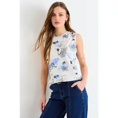 IO - Polera Sin Mangas Mujer Crudo