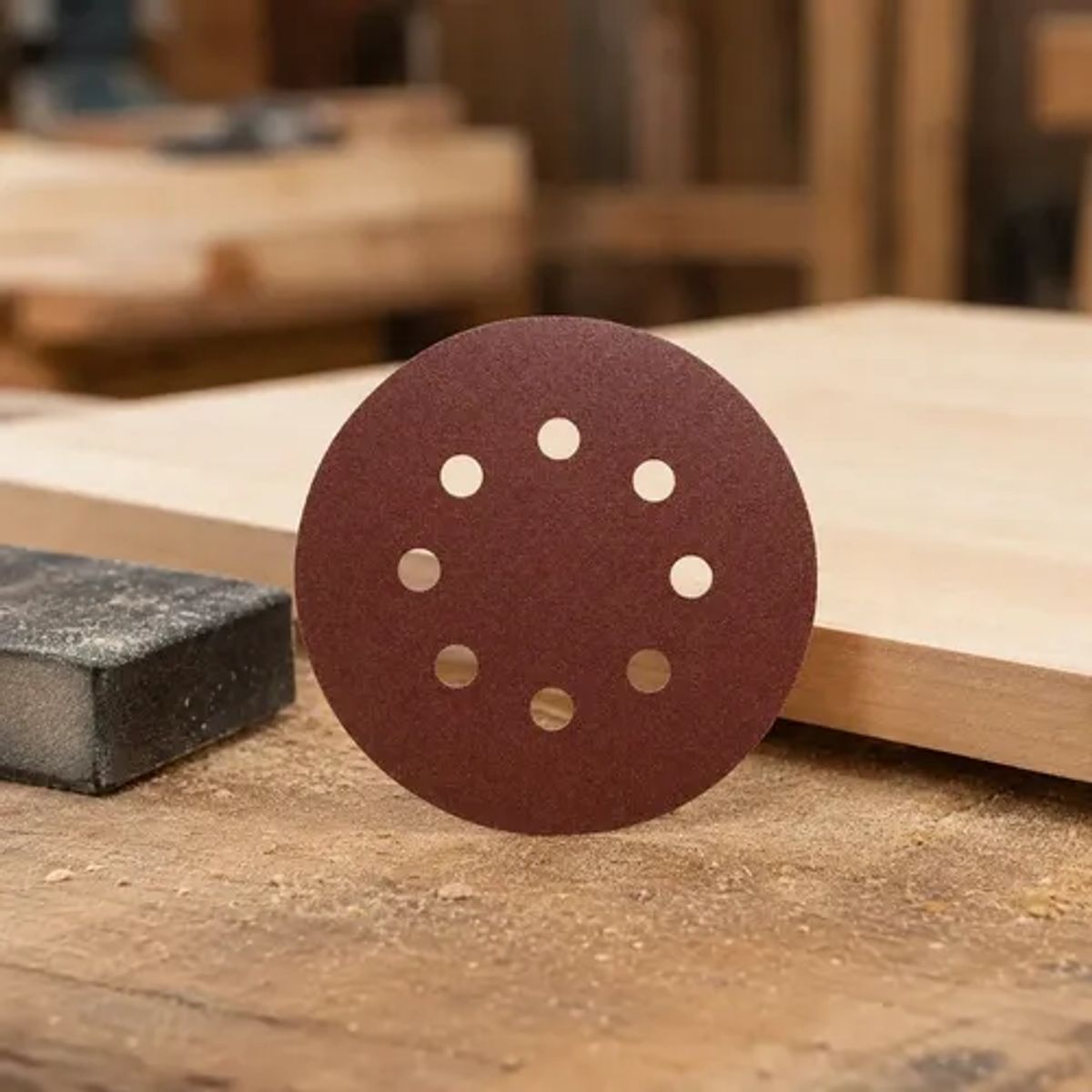 KLINGSPOR - Pack 50 Disco Lija Pulir Madera 125mm Grano 100ps Klingspor Marrón