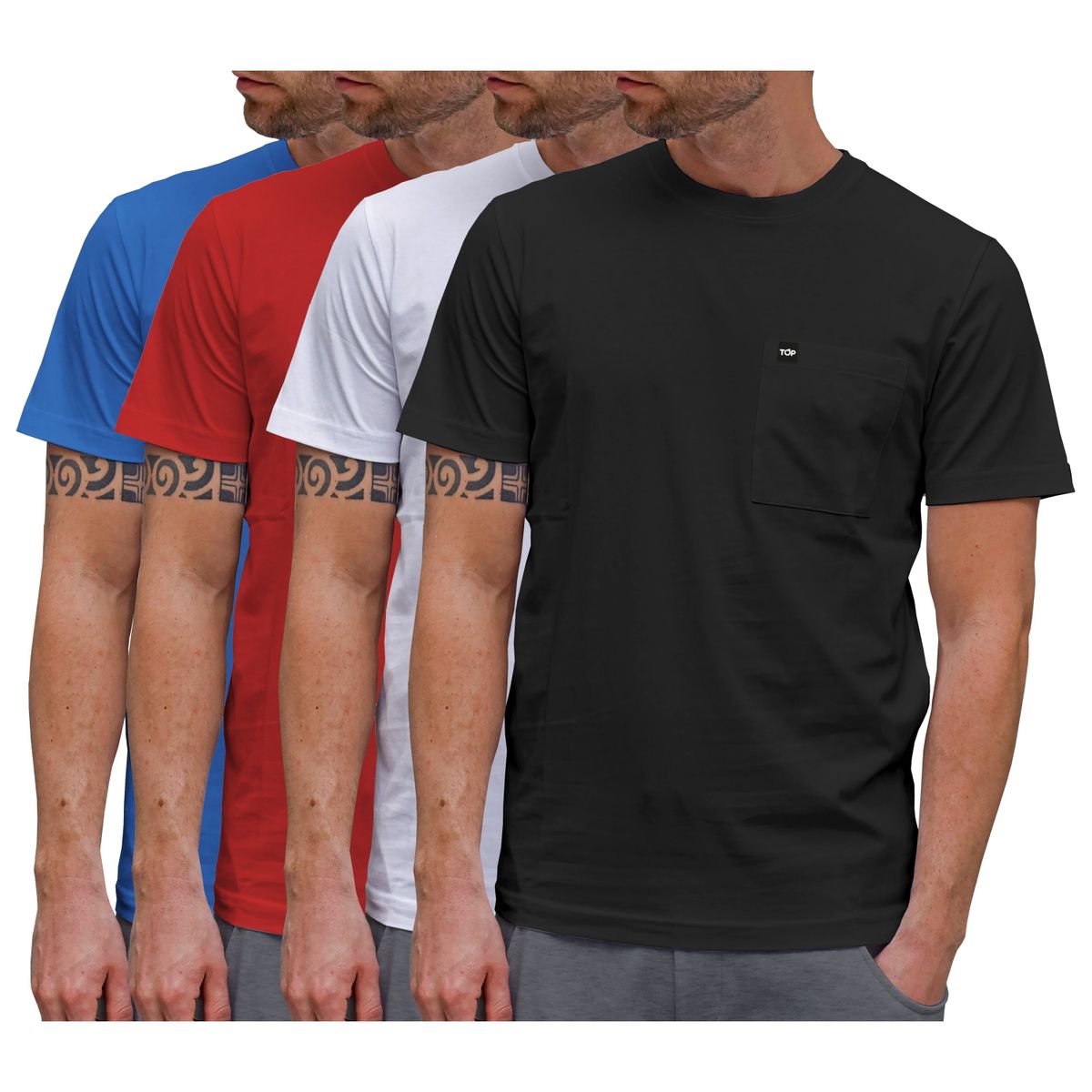 TOP - Top Pack 4 Poleras Hombre