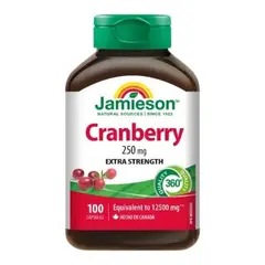 GENERICO - Cranberry Jamieson 250mg 100 Cápsulas - Salud Urinaria