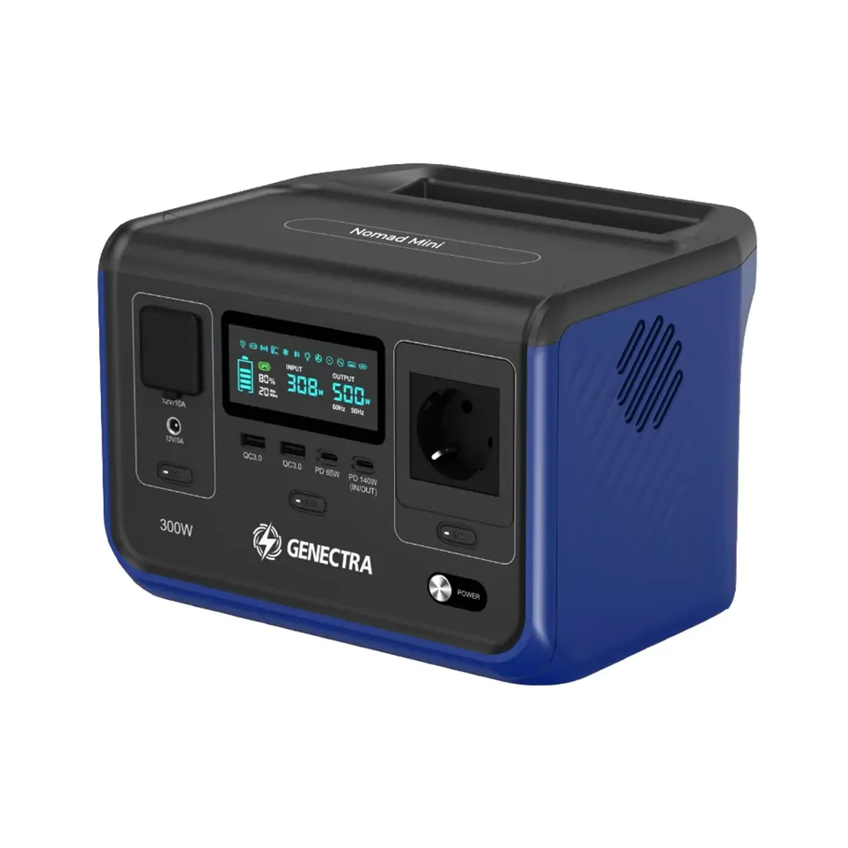 GENECTRA - Estación de Energía Genectra Nomad Mini 300W 288Wh Azul