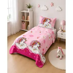 MYLHOGAR - Set Dormitorio Infantil Quilt Plaza Y Media De Verano Con Funda Y Almohada