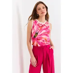 IO - Polera Sin Mangas Mujer Fucsia