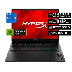 HP - Notebook Gamer OMEN HyperX 15-ga0017la Intel Core i7 16GB RAM RTX 5070 1TB SSD 15.3" 2K W11H