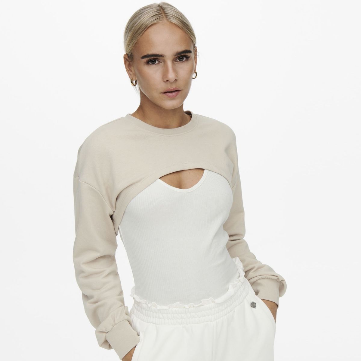 ONLY - Poleron Corto Mujer